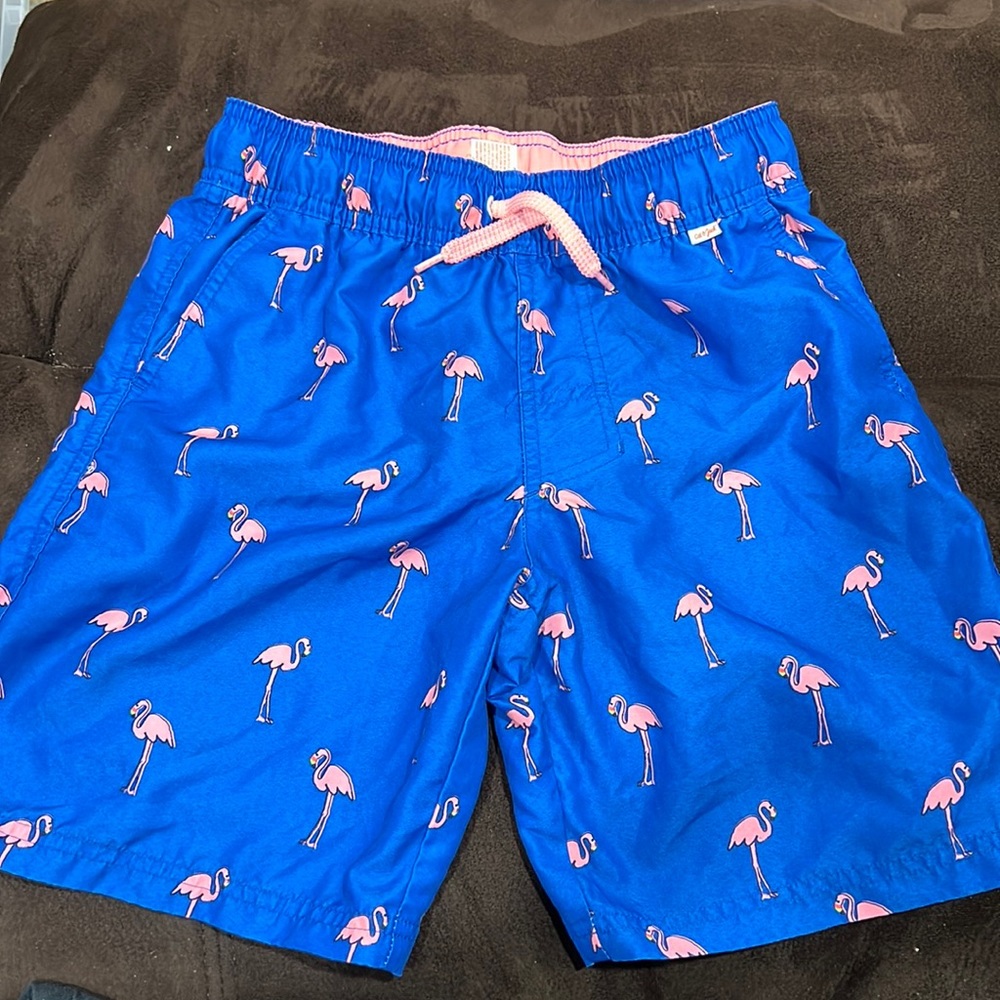 Cat & Jack Flamingo Swim Shorts Trunks Bathing Suit